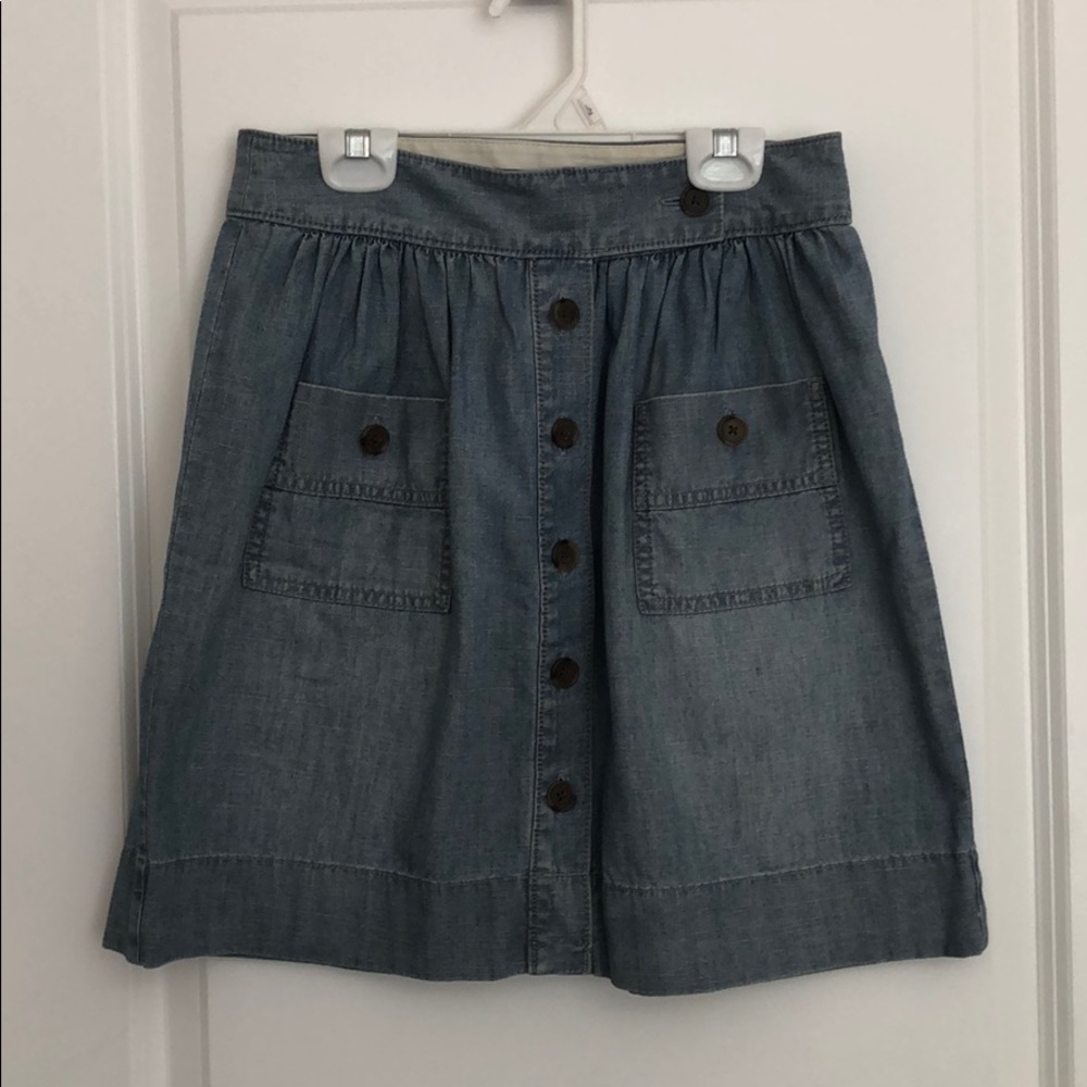 100% Cotton Denim J. Crew faded skirt